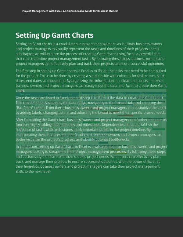 Project Management with Excel - Image 3