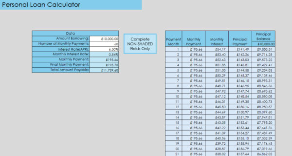 Personal Loan Calculator